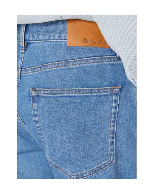 Loro Piana Blue Quarona Regular-Fit Jeans for men