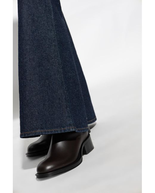 Lanvin Black Zip Detailed Ankle Boots