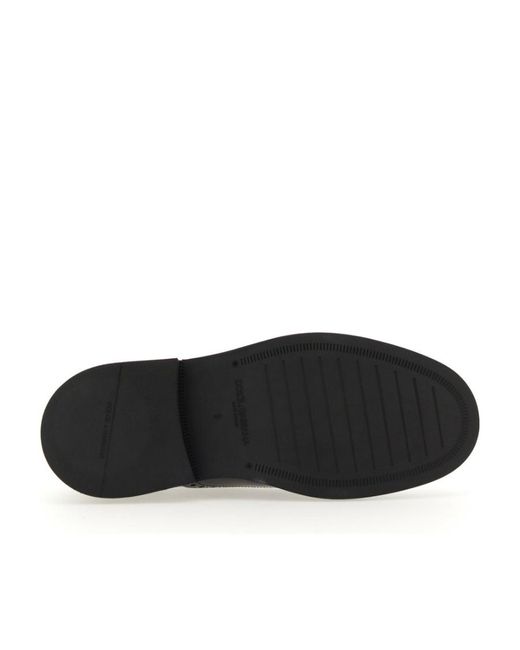 Dolce & Gabbana Black Lace-Up Derby Shoes for men