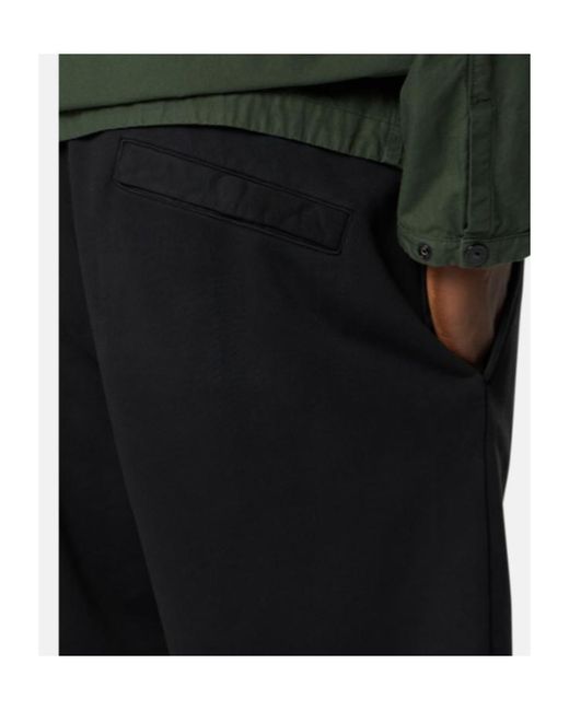 Stone Island Black Logo Patch Drawstring Shorts for men