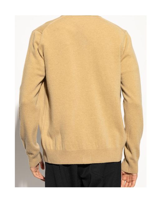 COMME DES GARÇONS PLAY Natural Long-Sleeved Sweater for men