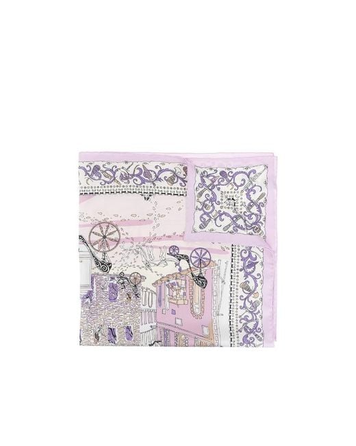 Ferragamo White Ferragamo Palazzo Printed Scarf