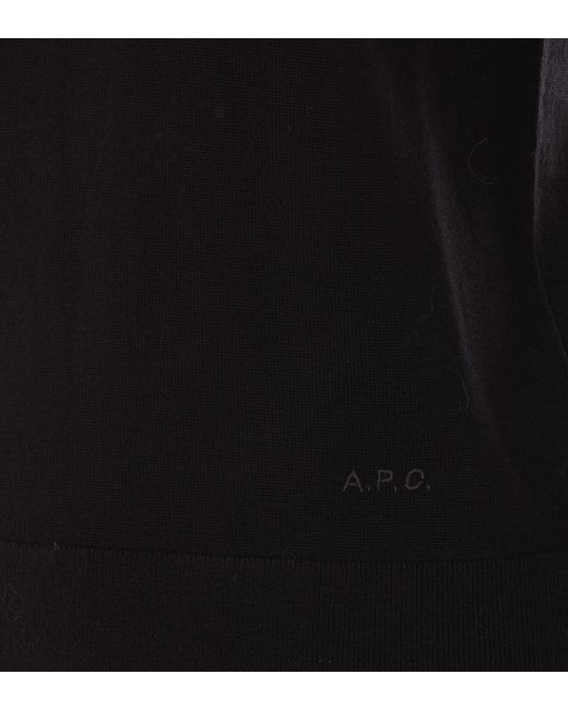 A.P.C. Black Philomena Logo Knitted Jumper