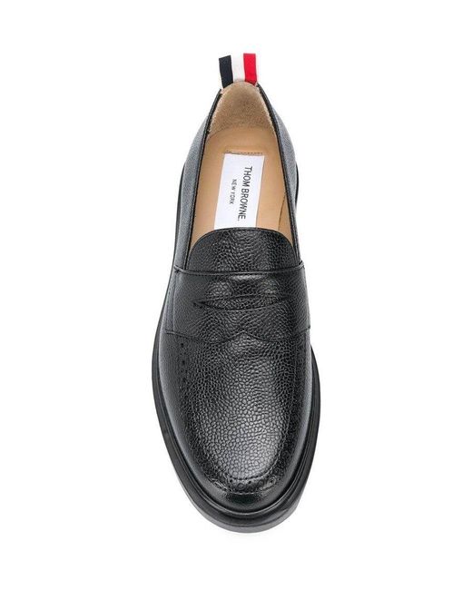 Thom Browne Black Penny Bar Loafers