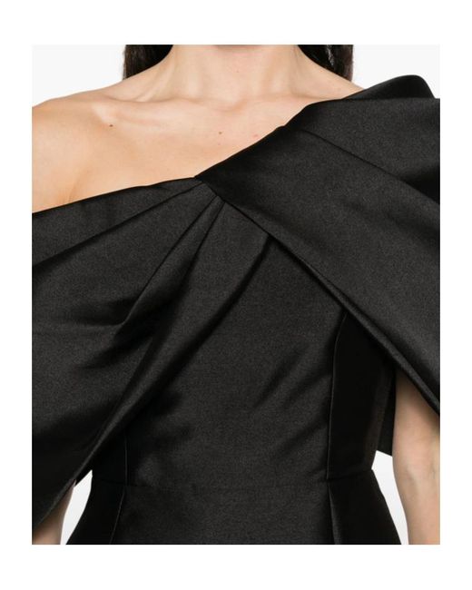 Solace London Black London Davina Off-Shoulder Maxi Dress