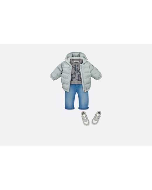 Dior Blue Baby Hooded Down Jacket