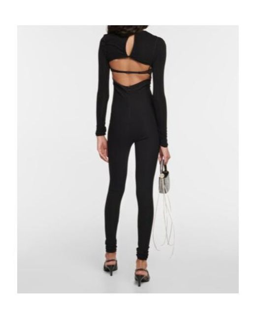 Nensi Dojaka Black Cutout Paneled Jumpsuit