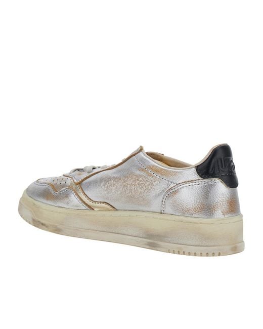 Autry Multicolor Metallic Vintage Lace-Up Sneakers