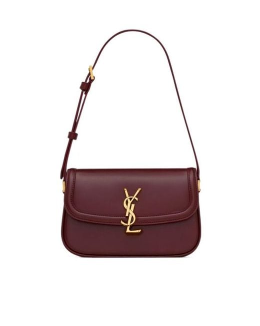Saint Laurent Purple Solferino Foldover Top Mini Shoulder Bag