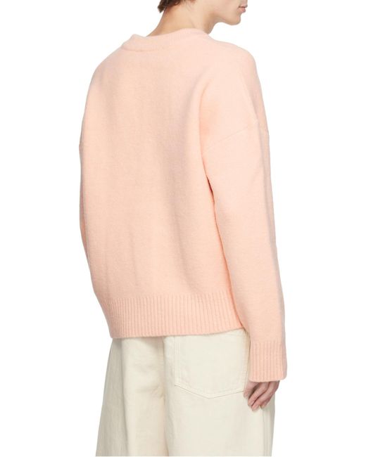 AMI Pink Ami Ami De Coeur Cardigan Cardigan for men