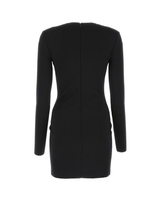 Miu Miu Black Stretch Nylon Mini Dress