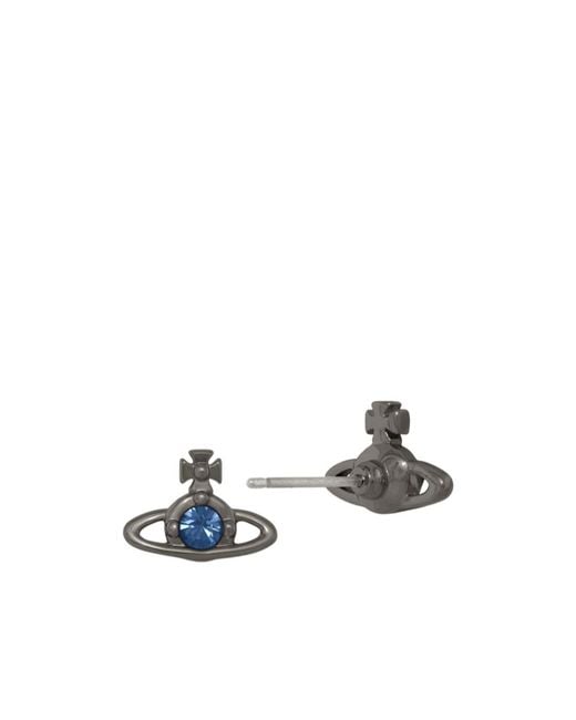 Vivienne Westwood White Nano Solitaire Orb Earrings