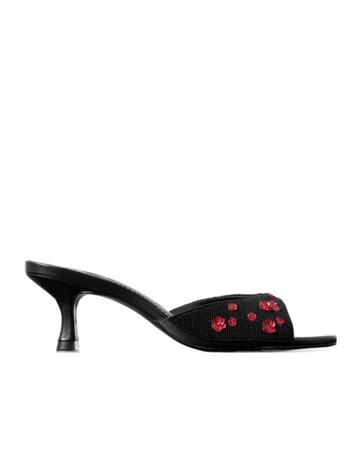 Staud Black Brigitte High-Heeled Sandals