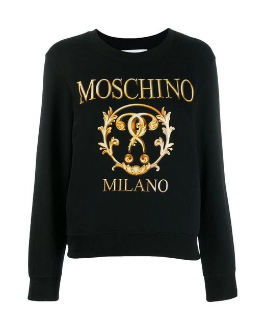 Moschino Black Logo Letter Sweater