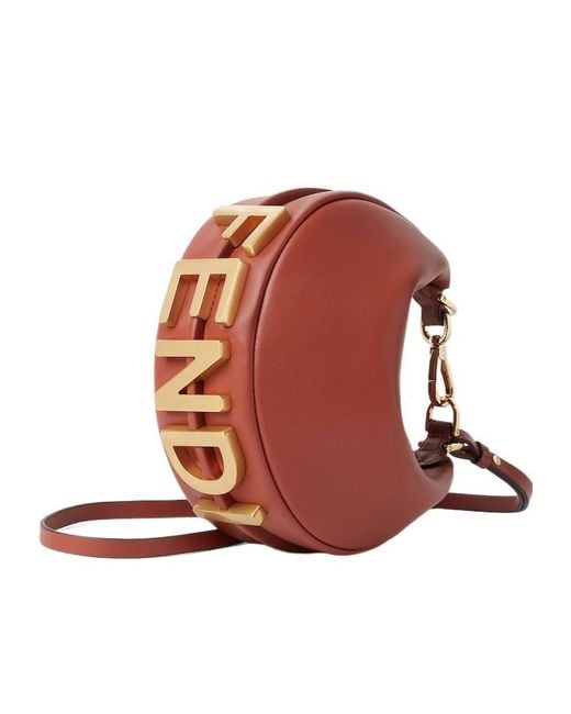 Fendi Red Graphy Mini Tote Bag