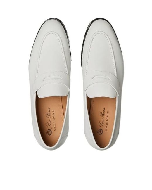 Loro Piana White Sergio Loafer