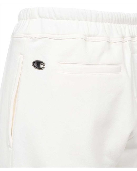 Rick Owens White X Champion Logo-Embroidered Drawstring Track Pants for men