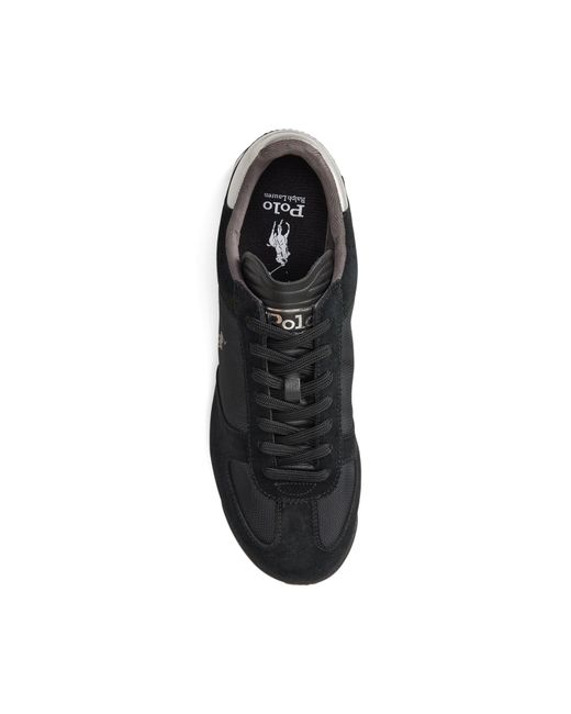Polo Ralph Lauren Black Simple Versatile Sneakers for men