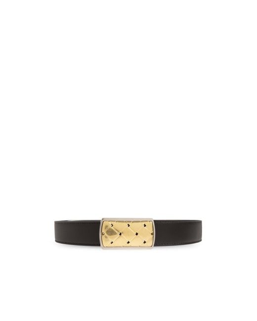 Bottega Veneta White Square Buckle Belt for men