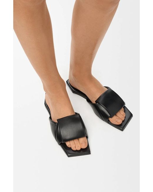 Loewe Black Origami Square-Toe Sandals