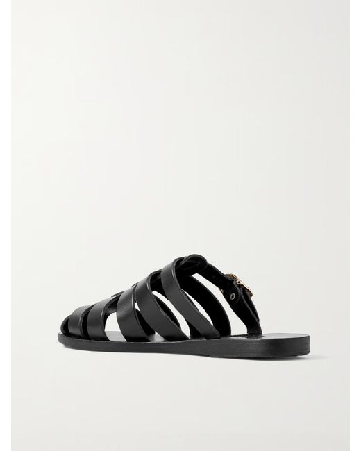 Ancient Greek Sandals Black Cosmia Slippers