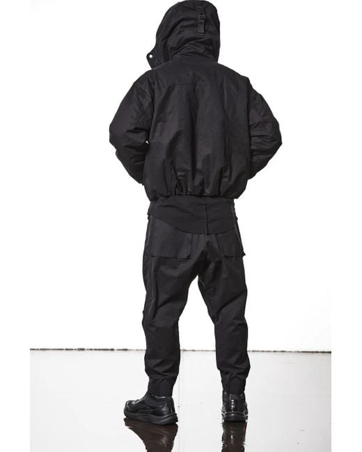 Thom Krom Black Mj74 Zip-Up Hooded Jacket for men