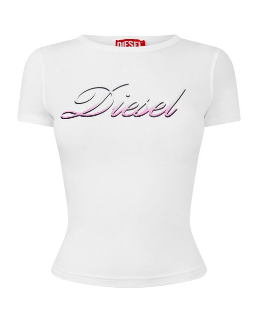 DIESEL White Versatile Cropped T-Shirt