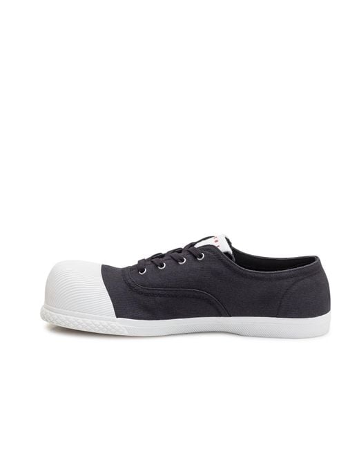 Marni Blue Logo Printed Low-Top Sneakers for men