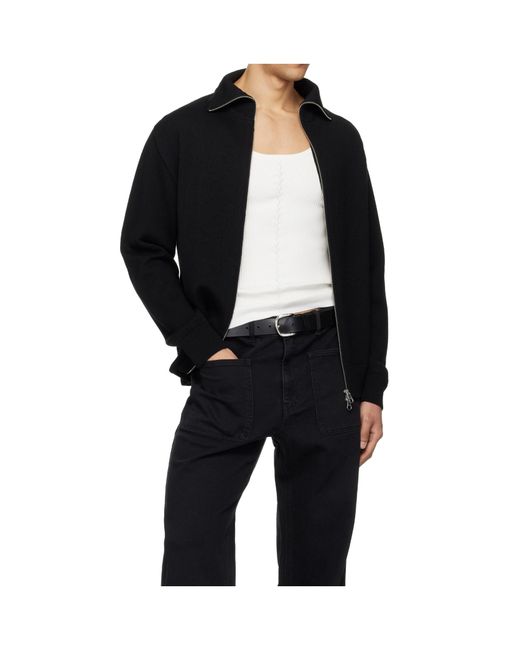 Courreges Black Long-Sleeved Cardigan for men