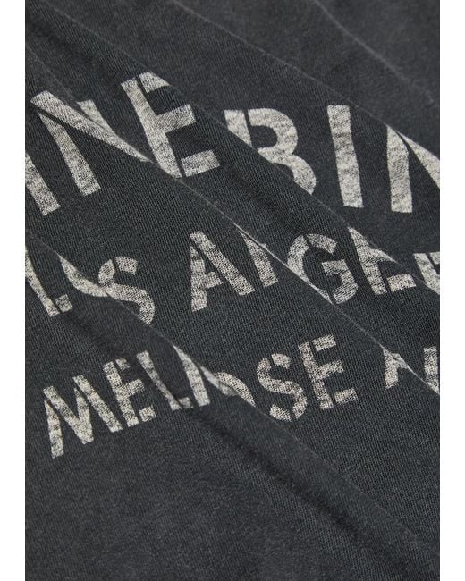Anine Bing Black Front Back Logo Printed Cotton T-Shirt