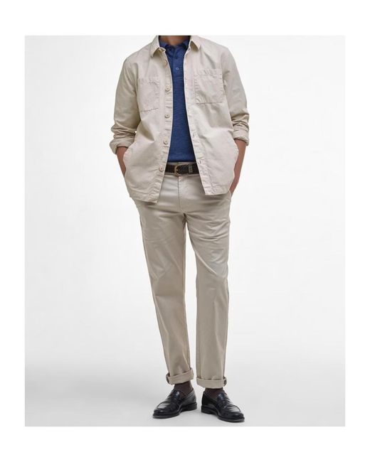 Barbour White Rickfell Ripstop Overshirt for men