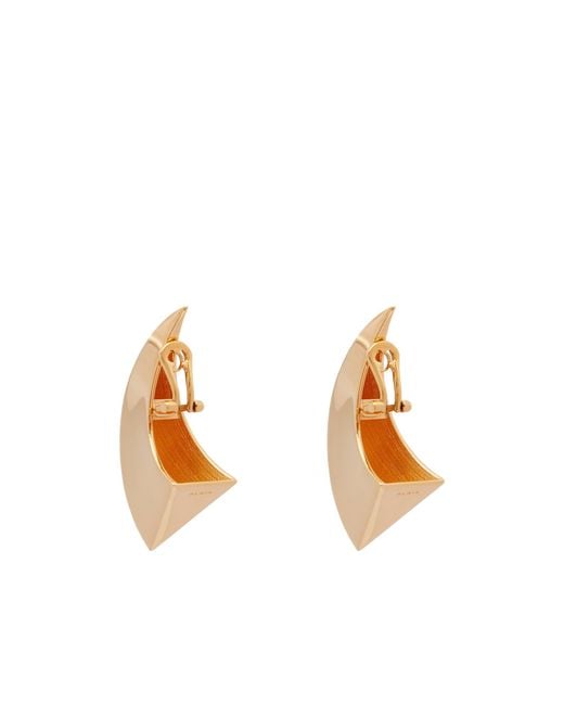 Alaïa White Alaïa Geometric Clip-On Earrings
