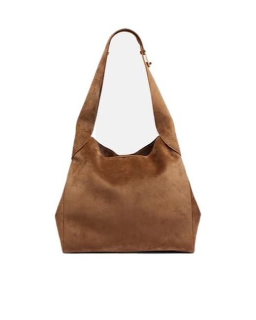 Gabriela Hearst Brown Small Suede Tote Bag