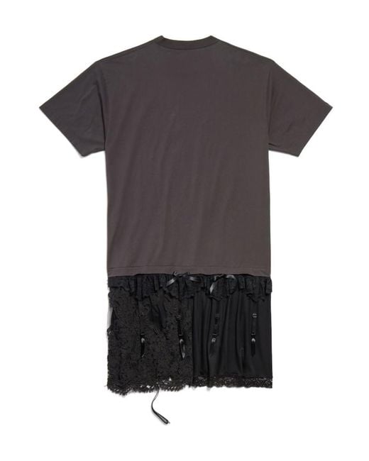 Balenciaga Gray Lingerie T-Shirt Dress