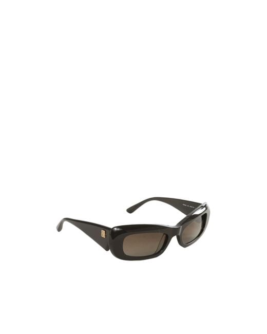 Balenciaga White Eyewear Diva Rectangle Frame Sunglasses