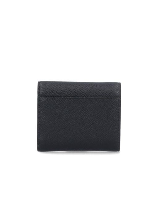 Maison Margiela Blue Four-Stitch Tri-Fold Wallet