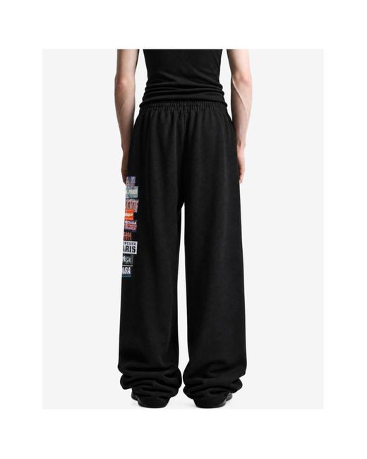 Balenciaga Black Baggy Sweatpants for men