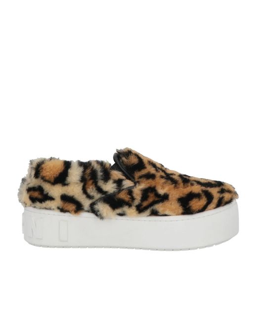 Marni Brown Leopard Print Casual Shoes