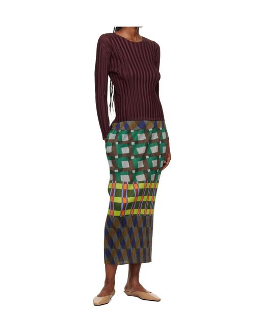 Pleats Please Issey Miyake Purple Rib Pleats January Pleated Cover-Up