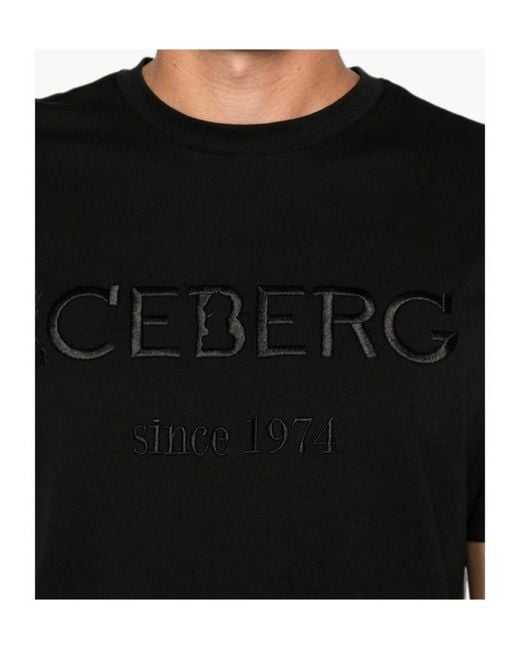 Iceberg Black Short-Sleeved T-Shirt for men
