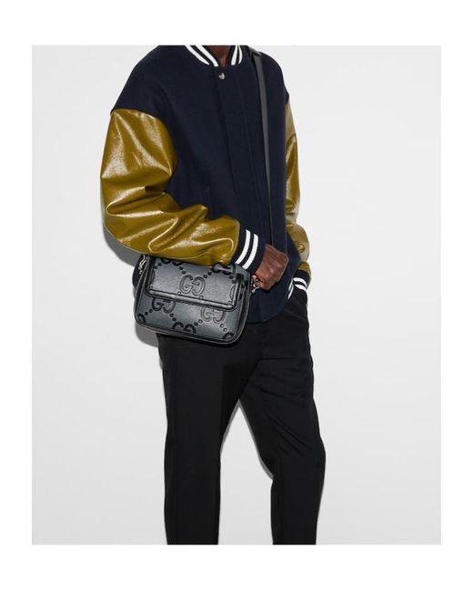 Gucci Black Gg Jumbo Small Crossbody Bag for men