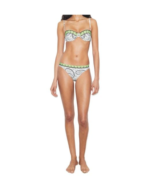 Tory Burch Metallic Printed Underwire Bikini Top