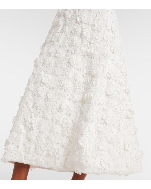 Leo White Odette Floral-Appliqué Lace Cocktail Dress