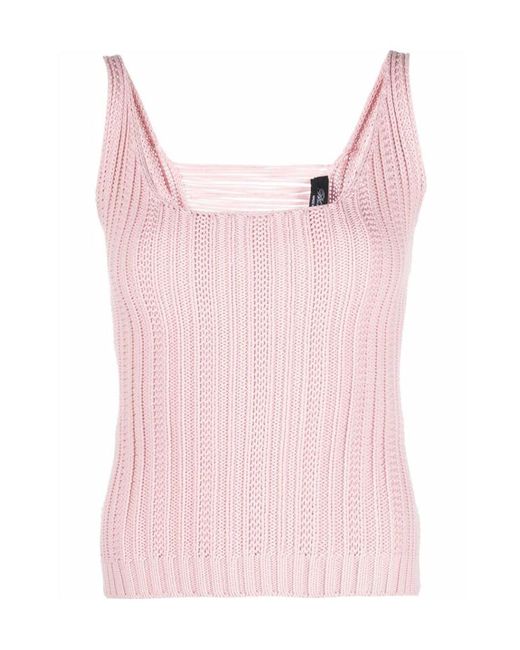 Blumarine Pink Knitted Sleeveless Top
