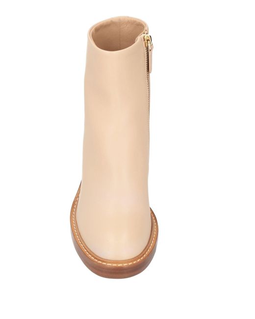 Chloé Natural Minimalist Leather Ankle Boots