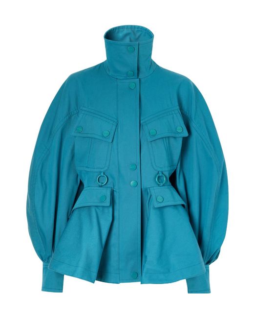 Zimmermann Blue Luna Cotton-Drill Jacket