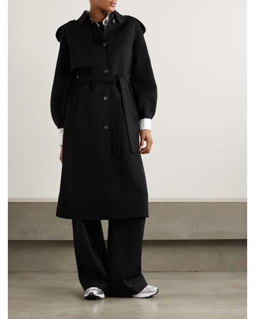 Mackage Black Lapel Long-Sleeved Coat