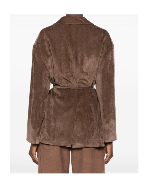 Brunello Cucinelli Brown Belted Corduroy Blazer
