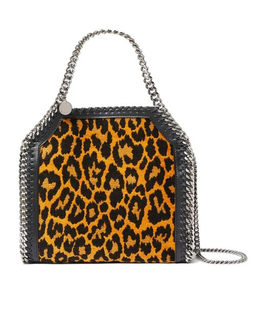Stella McCartney Metallic Leopard Print Falabella Mini Tote