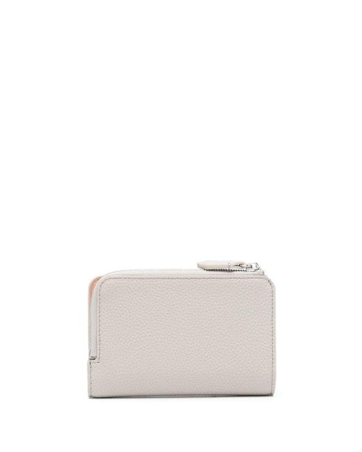 Emporio Armani White My Ea Logo-Printed Zipped Wallet
